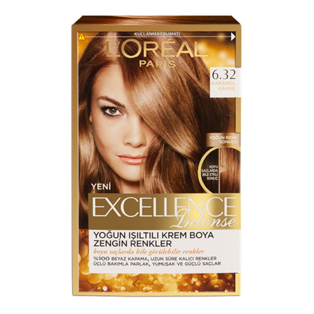 Loreal Exellence Intense 6.32 Karamel Kahve Yoğun Kit Boya