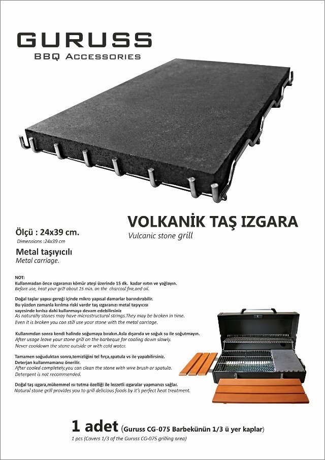 VOLKANİK TAŞ IZGARA BBQ