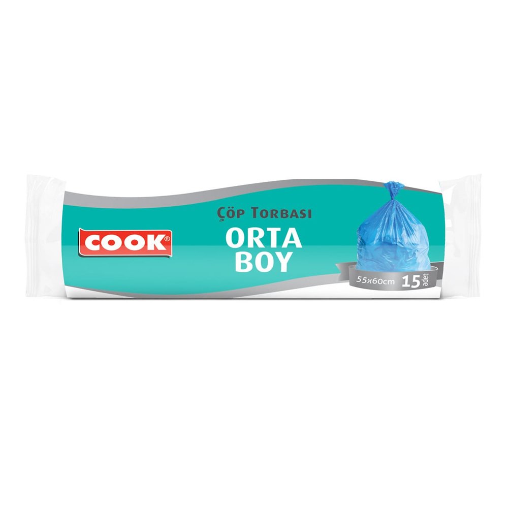 COOK EKO ÇÖP TORBASI ORTA BOY 55x60 15�Lİ Kalafatlar Sanal Market Ordu