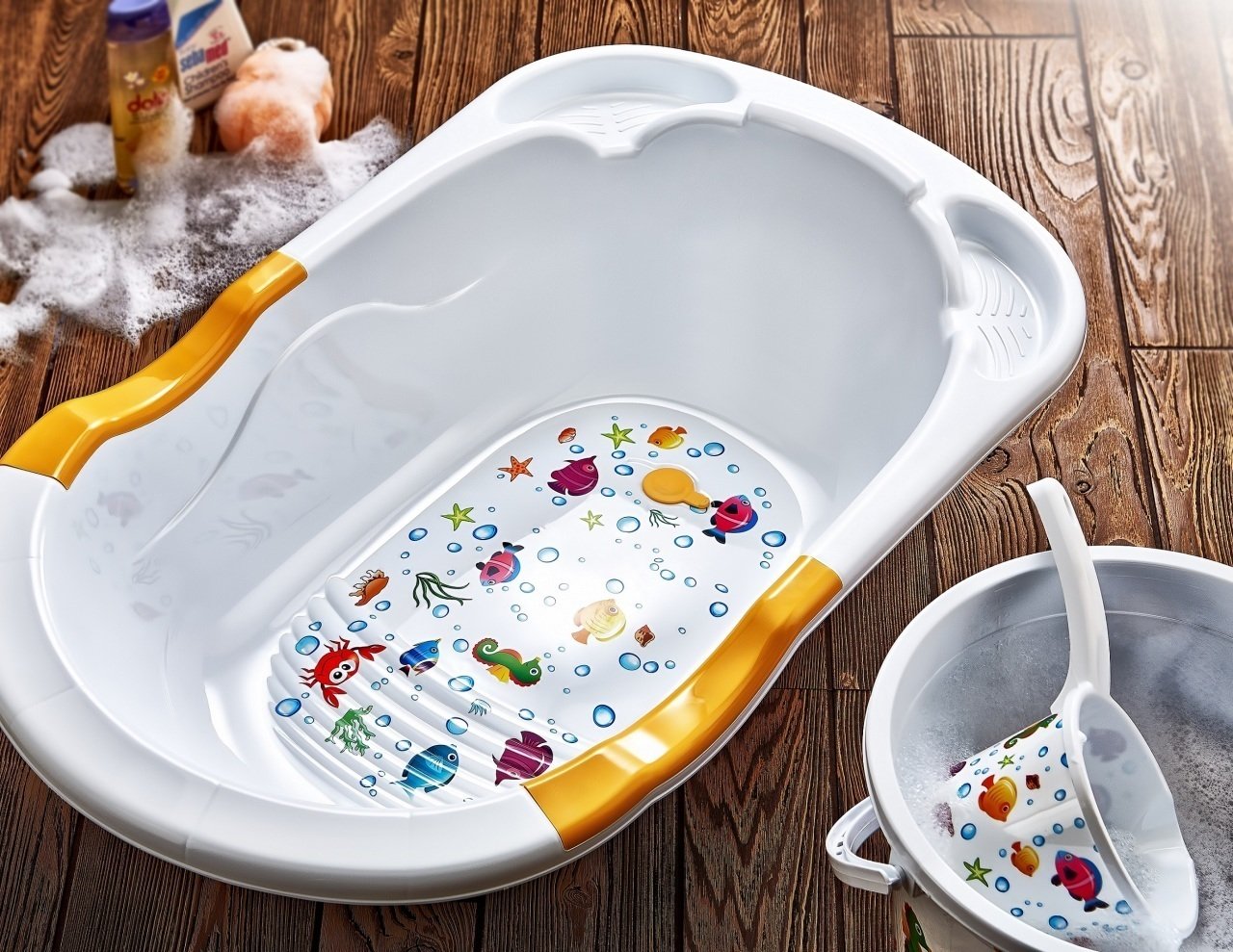 Hiper 5 Parça Bebek Banyo Seti Mavi, , 250,16 TL