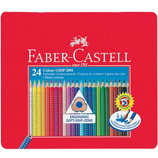 Faber Castell 24 Lü Grip 2001 Metal Kutu Kuru Boya Kalemi Fiyatları