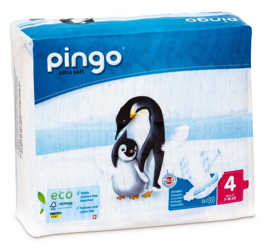 Pingo No 4 Ekolojik Bebek Bezi Maxi 40adet Organik Ecobebekbezi