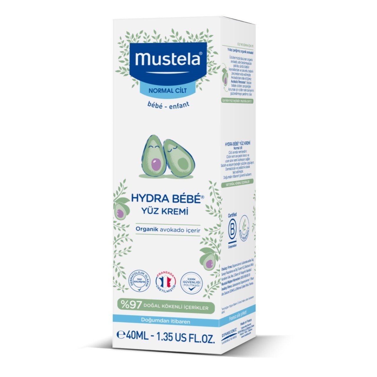 Mustela Hydra Bebe Face Cream Nemlendirici 40 ml Bebek Yüz Kremi Anne