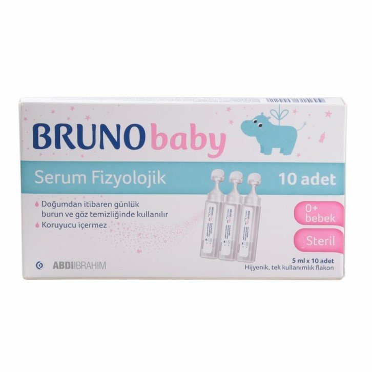 Bruno Baby Serum Fizyolojik Damla 5 ml x 10 adet Anne &amp; Bebek Ürünleri