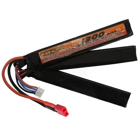 VBPOWER LiPO 1300mAh 11,1V Airsoft Pil NUNCHUCK TPLUG Konektörlü 20C