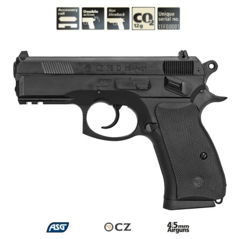 ASG CZ75 D COMPACT SİYAH HAVALI TABANCA 16086