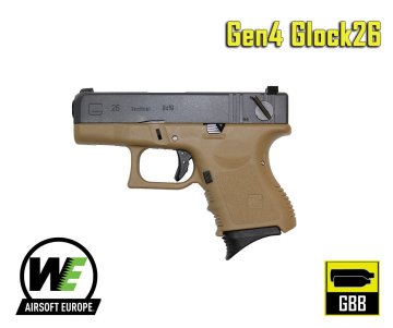 WE Glock G26 Tan Airsoft Tabanca