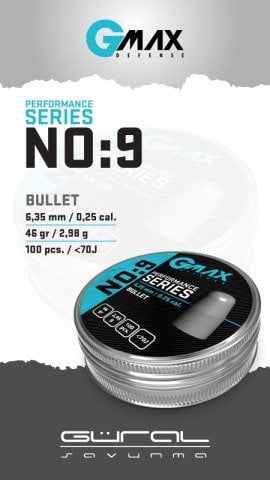 GMAX 6,35MM NO9 46GR BULLET HAVALI SAÇMA