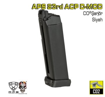 APS SHARK 23rd ACP CO2 Şarjör Siyah