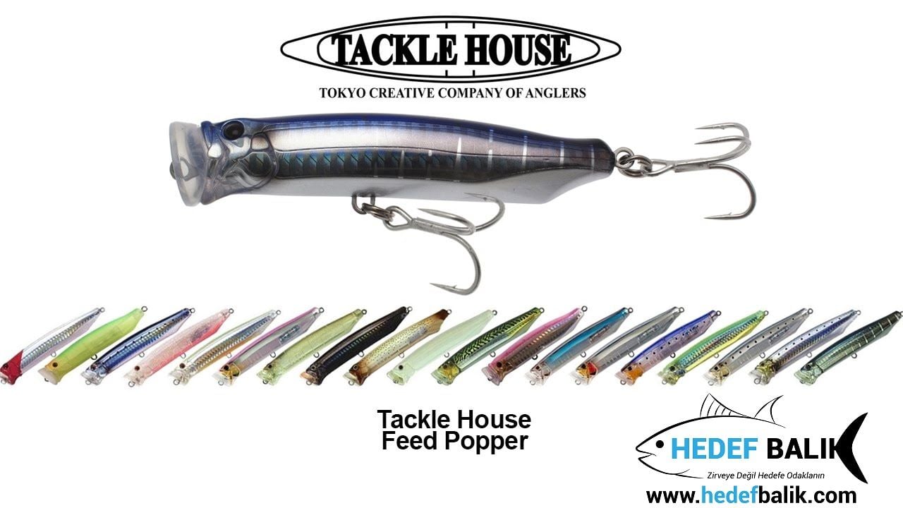 tackle house feed popper 120mm 30g sahte balik tackle house su ustu sahteler hedef balikta