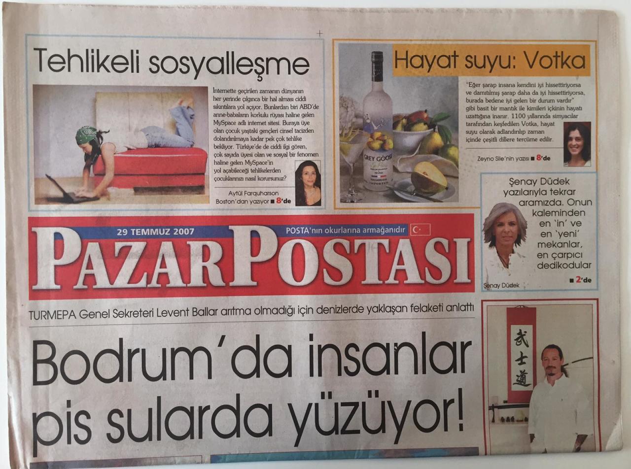 Posta Gazetesi Pazar Postasi Eki 29 Temmuz 2007 Bodrum Da