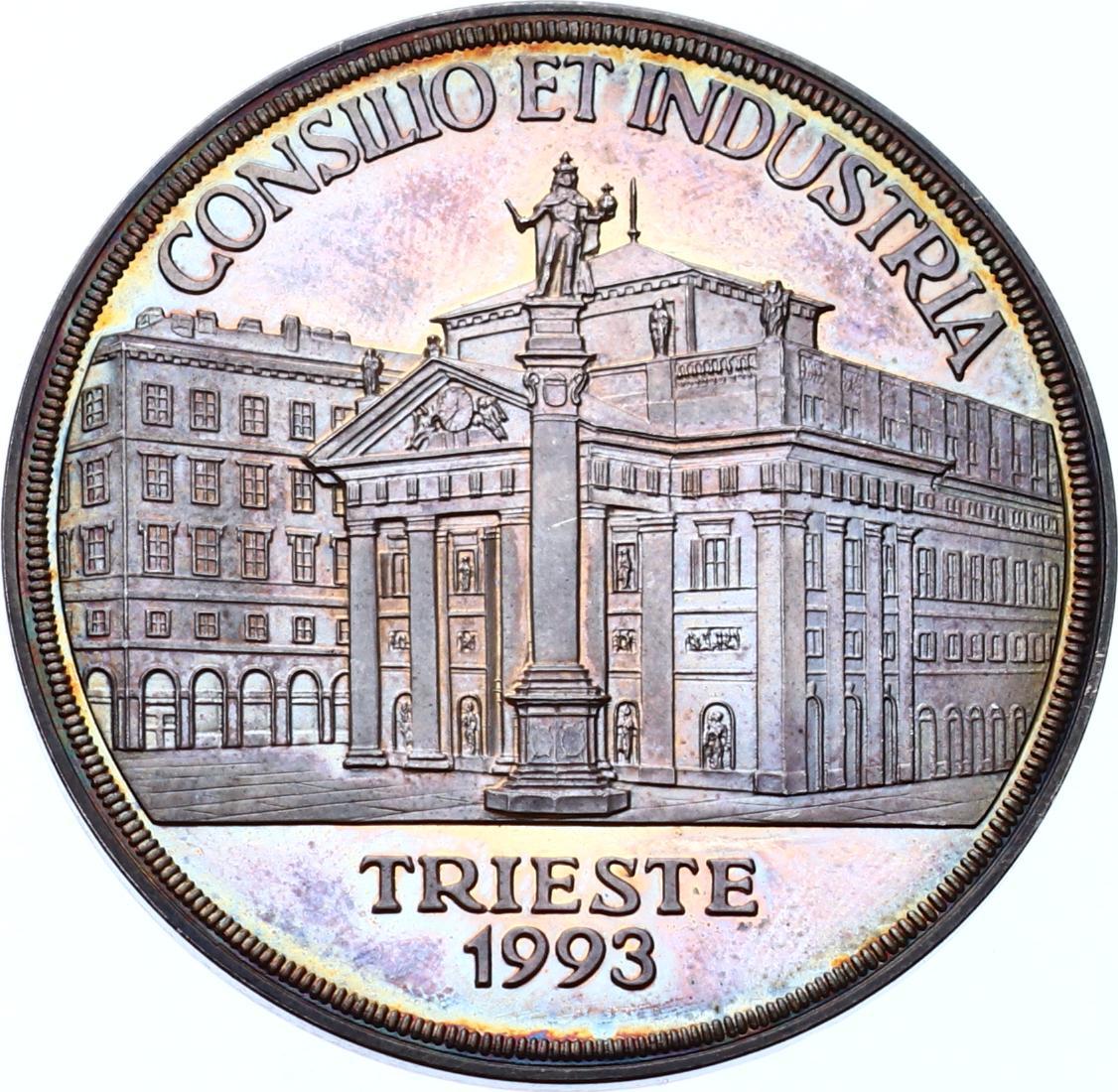1993 İtalya Triesete Şehri Consilio Et Industria Gümüş Madalyon