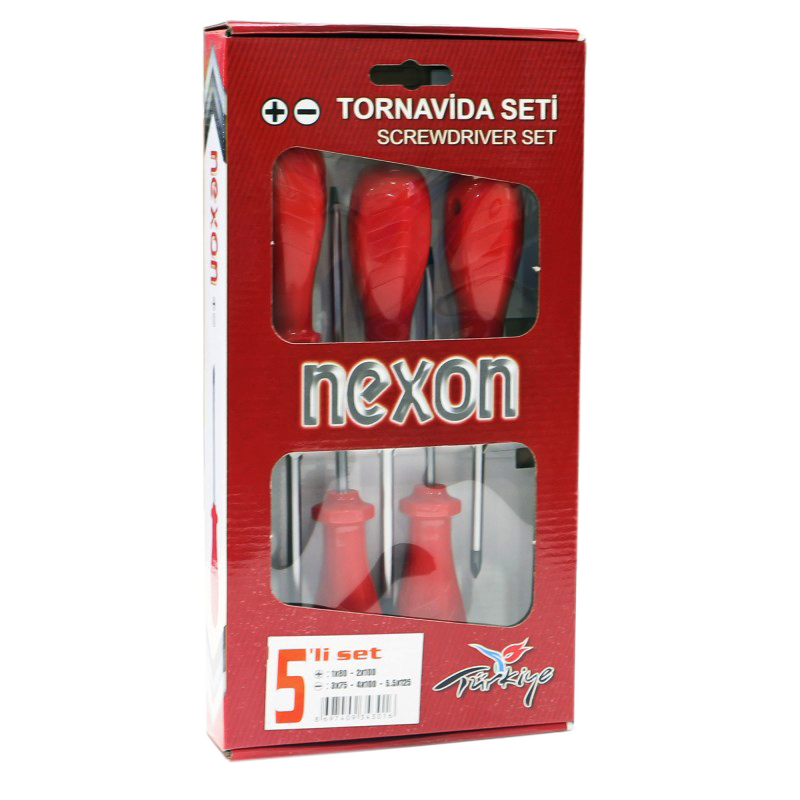 Nexon 5 Parça Yıldız Düz Tornavida Takımı