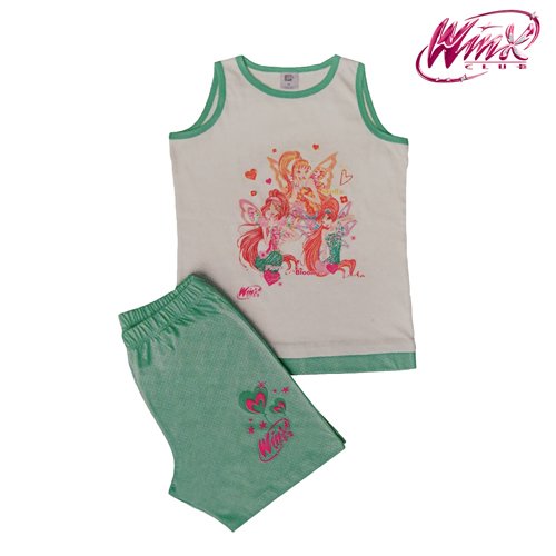 Winx Kiz Cocuk Askili Sortlu Takim Yesil