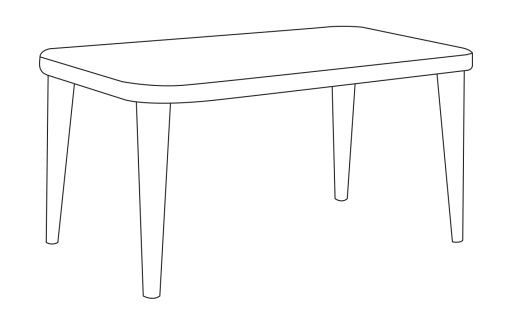 GARDENSTAR Table de jardin 180x100 cm acier/alu plateau imitation