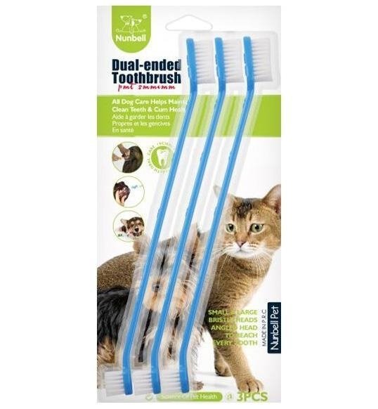 Nunbell Kedi Köpek Evcil Hayvan Diş Fırçası 23 Cm 3�lü Paket