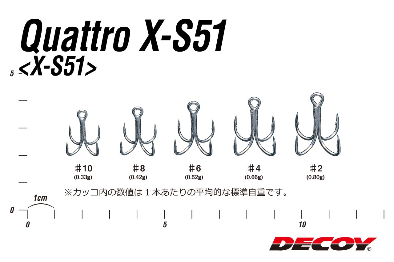 DECOY X-S51 Quattro Dörtlü Maket Balık İğnesi