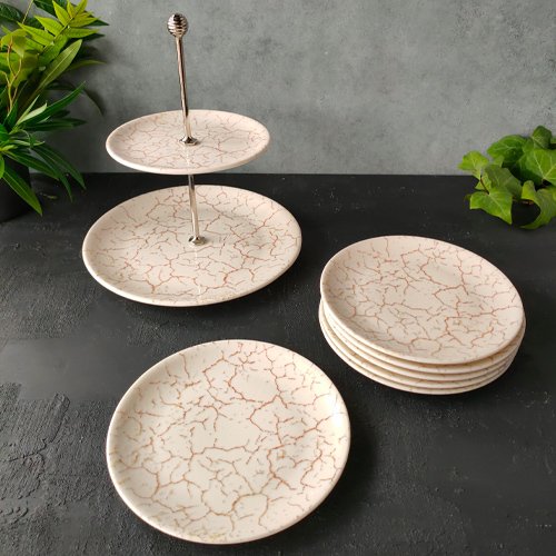 10 Parça Pasta Seti / Pasta Takımı Mercan