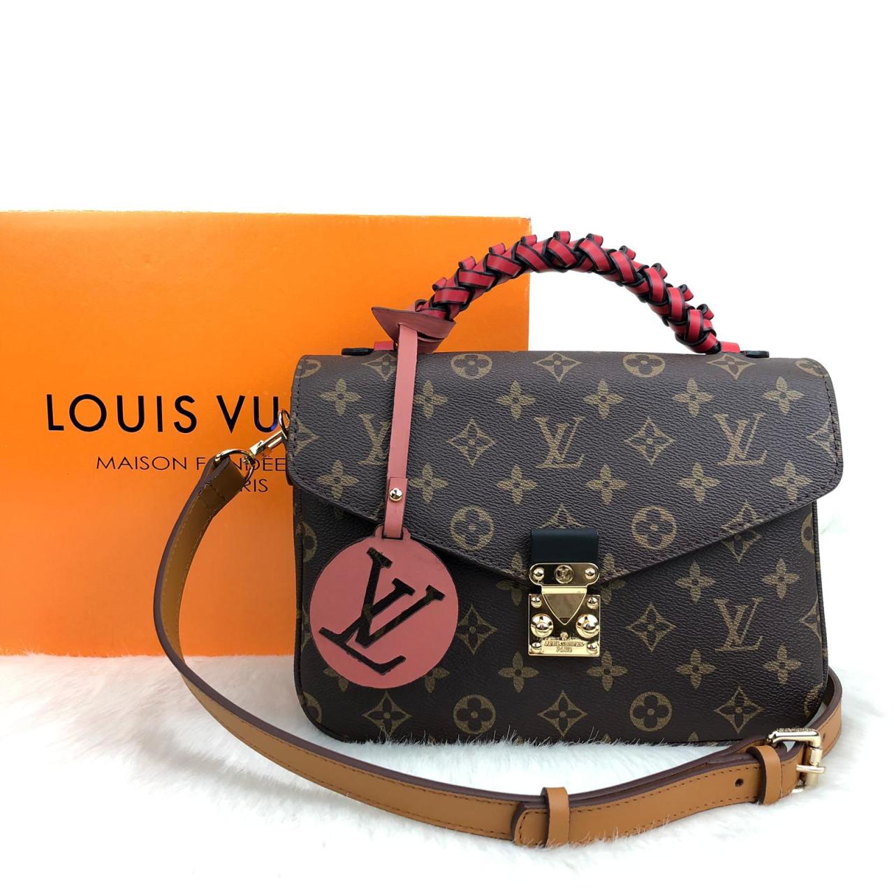 Louis Vuitton, Bags, Louis Vuitton Pochette Metis Braided Coquelicot