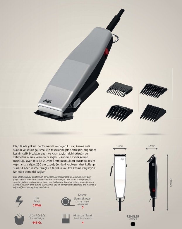 Etap Blade Ee300 Profesyonel Kuafor Sac Kesme Makinesi Uygun Fiyat Avantajiyla Teknolojikurdu Nda