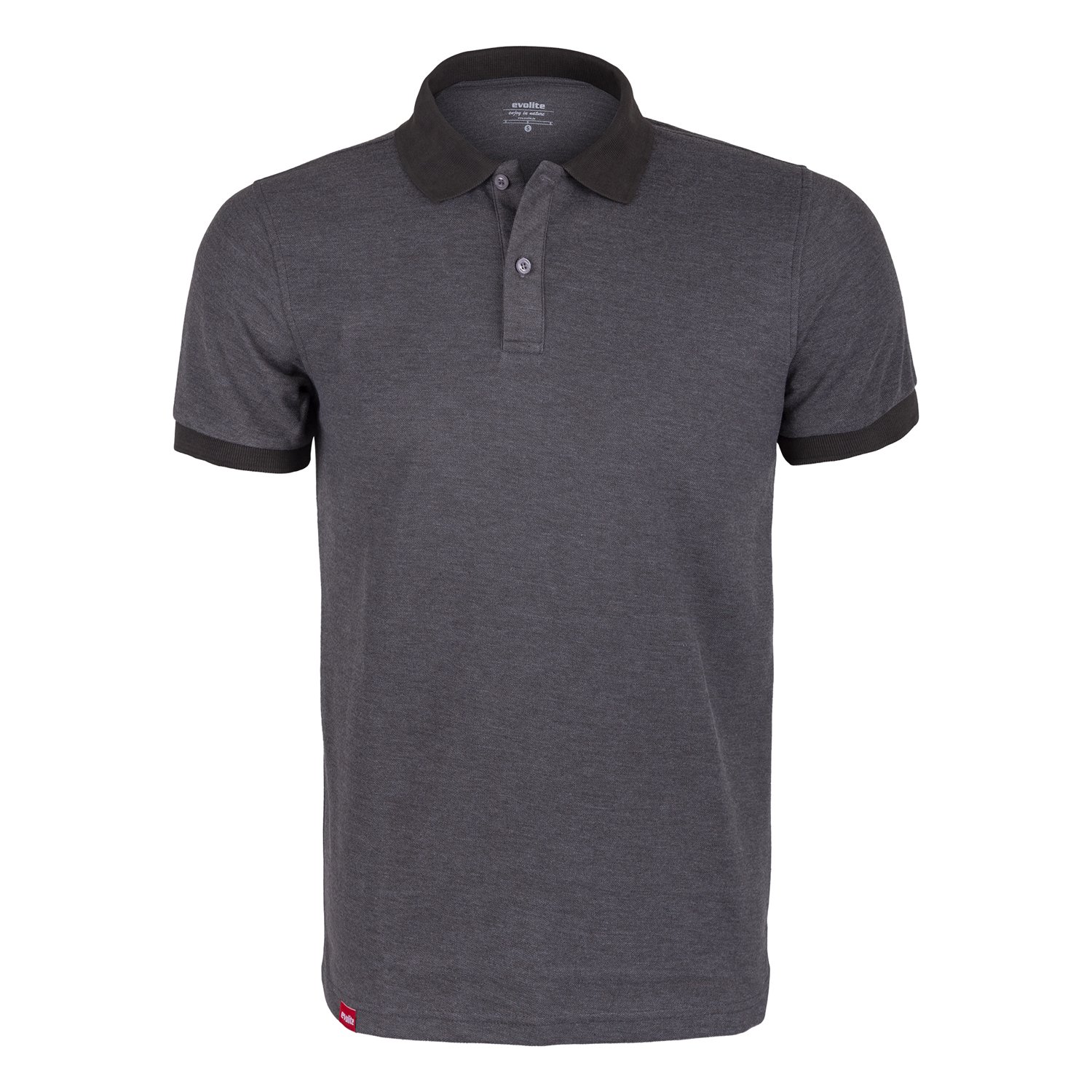 Evolite DeepRaw Bay Polo T-Shirt - Antrasit