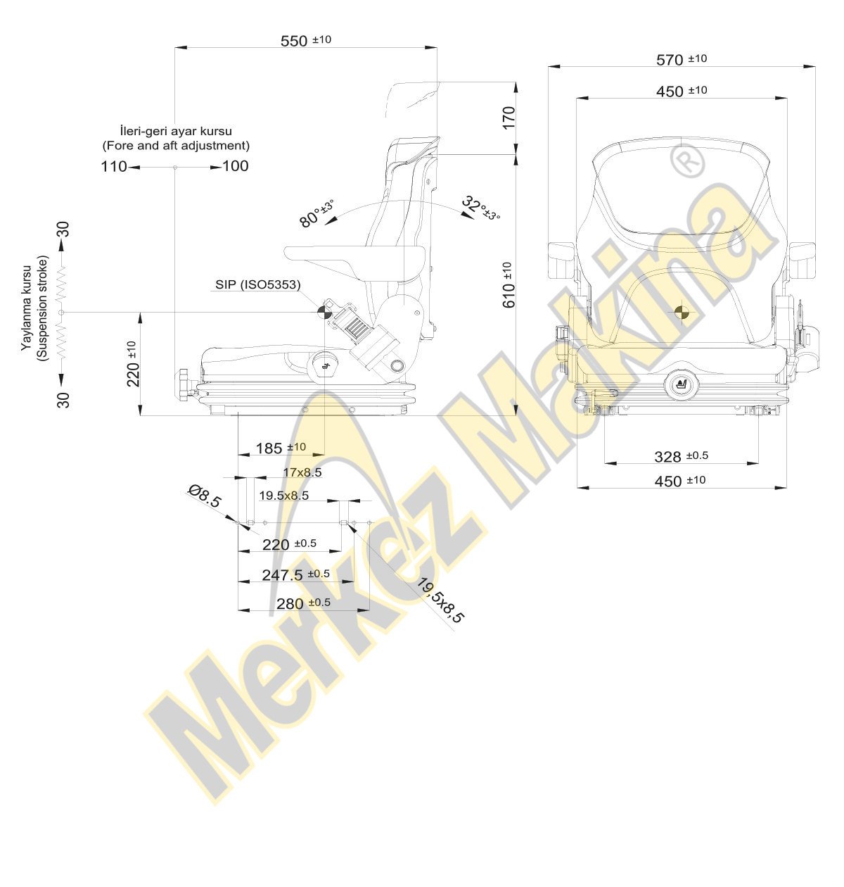 Merkez Makina İş makinaları yedek parça,maket,madeni yağ,lastik