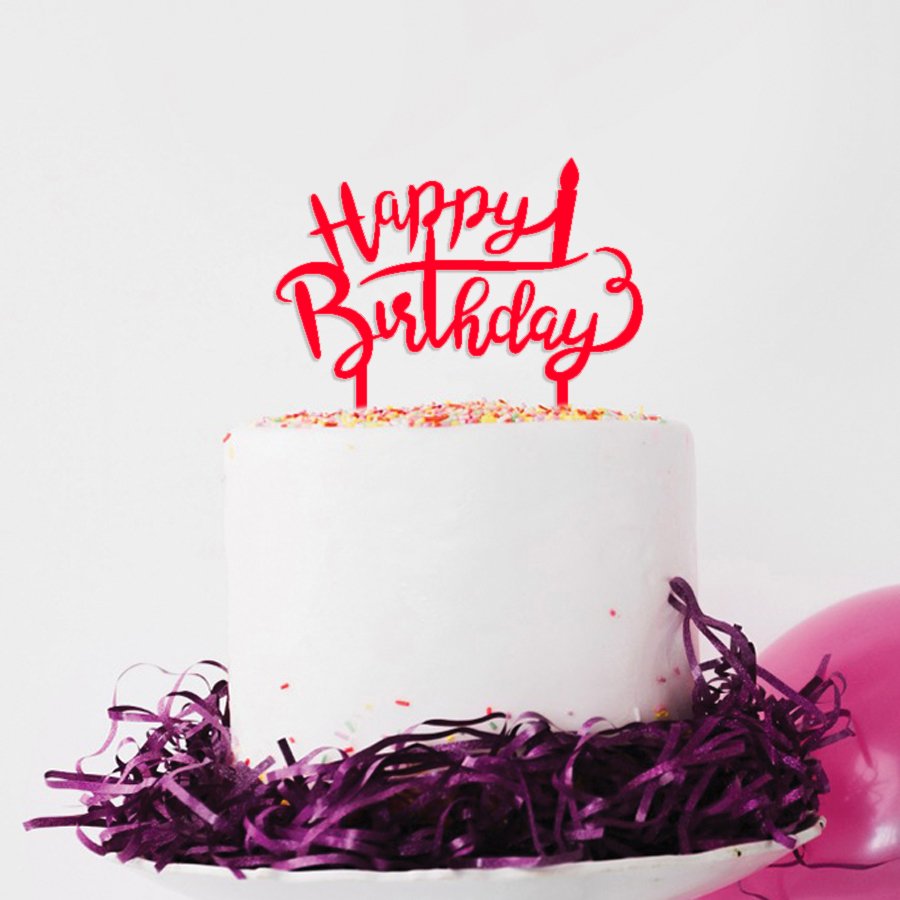 Happy Birthday 1 Pleksi Pasta Süsü