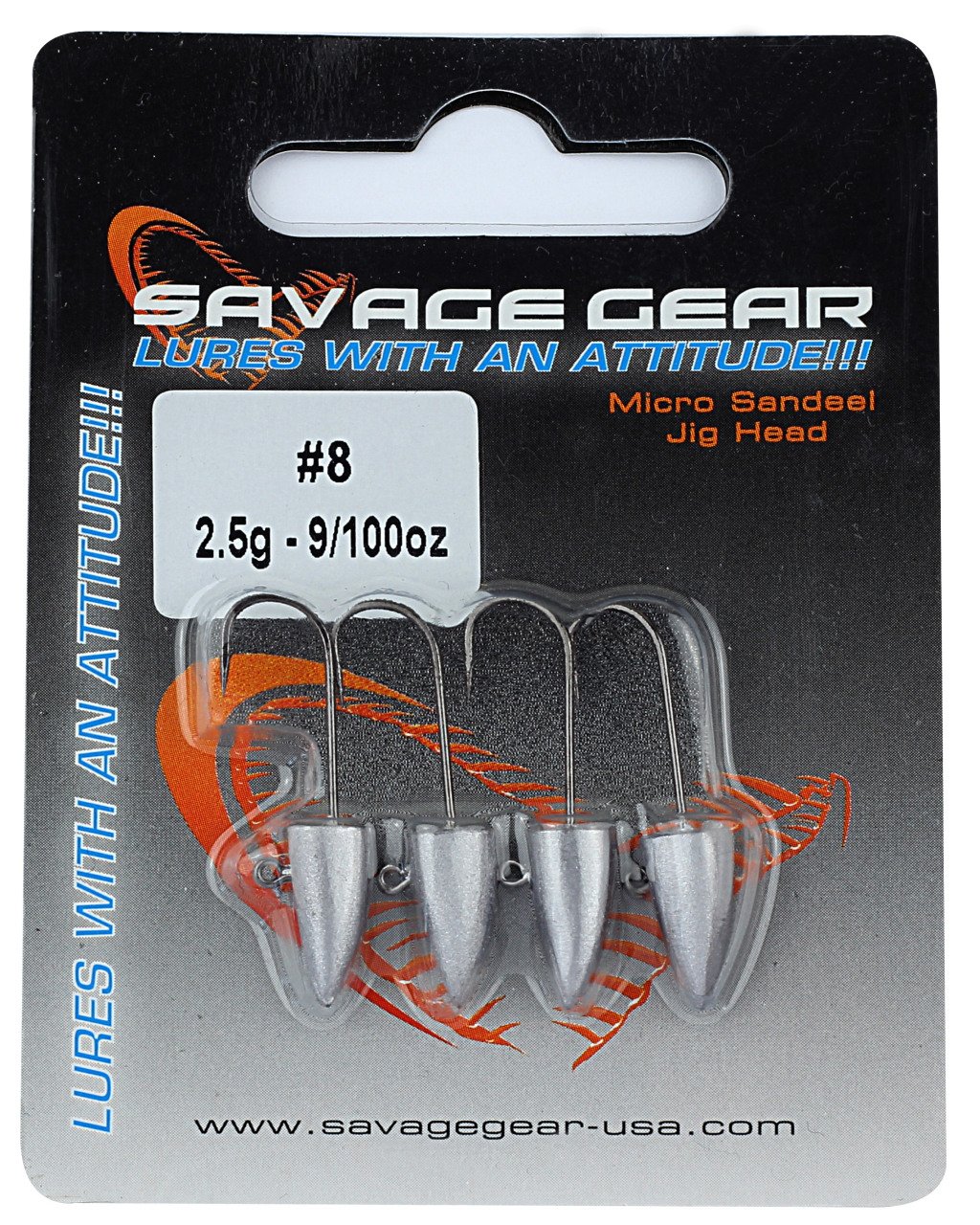 Savage gear LRF Micro sandeel jigghead 2,5g #8 4 Adet