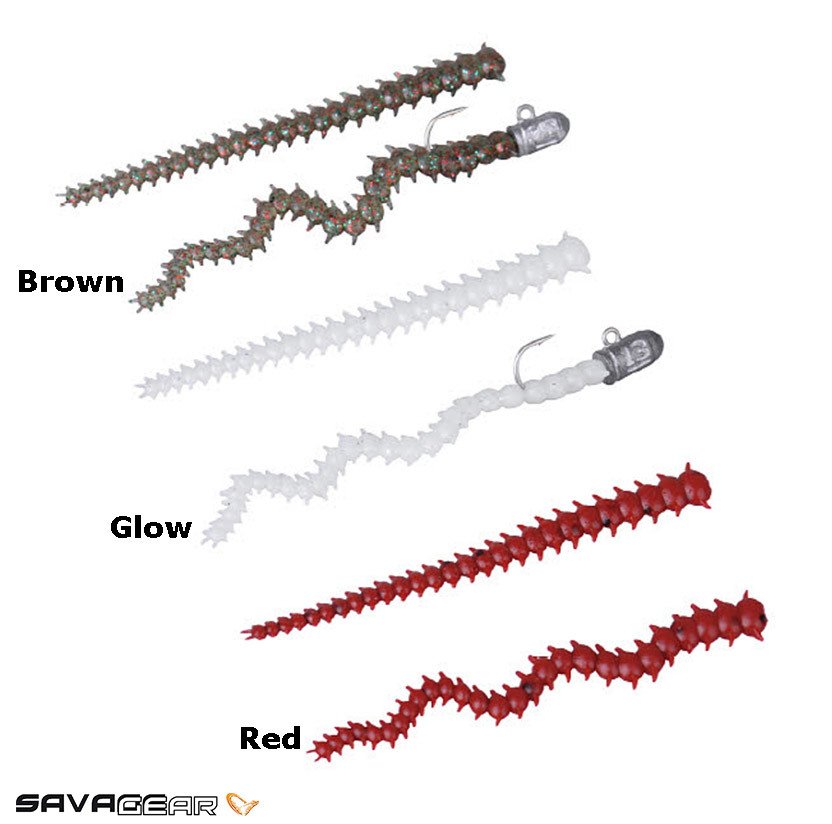 Savage gear Lrf Ragworm Kit 18+2 Adet (Red-Brown-Glow)