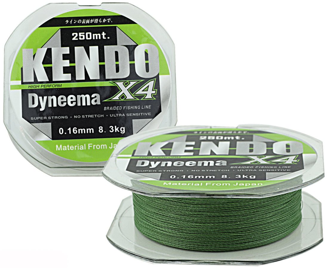  	 Kendo Dynema 4 Örgü 120Mt (Green) 0,08 mm 