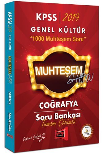 Yargı 2019 KPSS Muhteşem Show Coğrafya Soru Bankası Çözümlü Yargı Yayınları