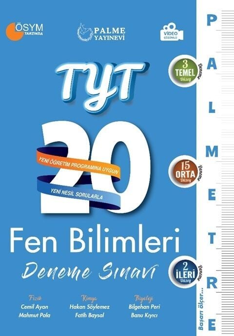 Palme YKS TYT Fen Bilimleri Palmetre 20 Deneme Video Çözümlü Palme Yayınları Palme YKS TYT Fen Bilimleri Palmetre 20 Deneme Video Çözümlü Palme Yayınları