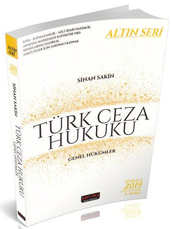 SÜPER FİYAT Savaş 2019 Türk Ceza Hukuku Genel Hükümler Altın Seri 6. Baskı - Sinan Sakin Savaş Yayınları