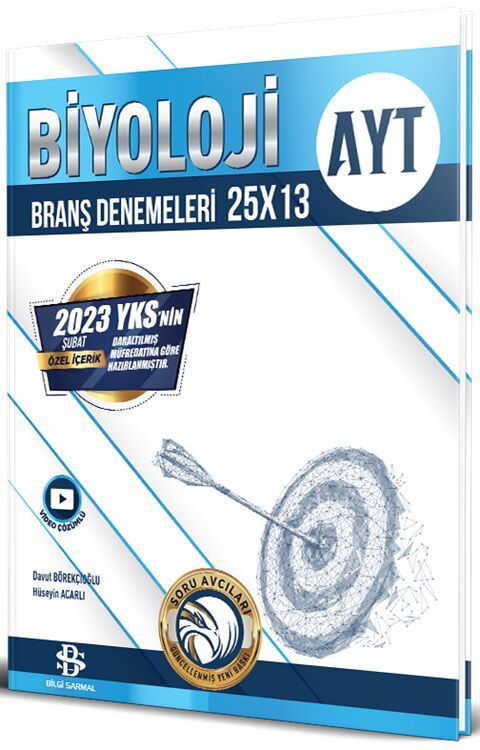 Bilgi Sarmal 2023 YKS AYT Biyoloji 25x13 Branş Denemeleri Video Çözümlü Bilgi Sarmal Yayınları Bilgi Sarmal 2023 YKS AYT Biyoloji 25x13 Branş Denemeleri Video Çözümlü Bilgi Sarmal Yayınları
