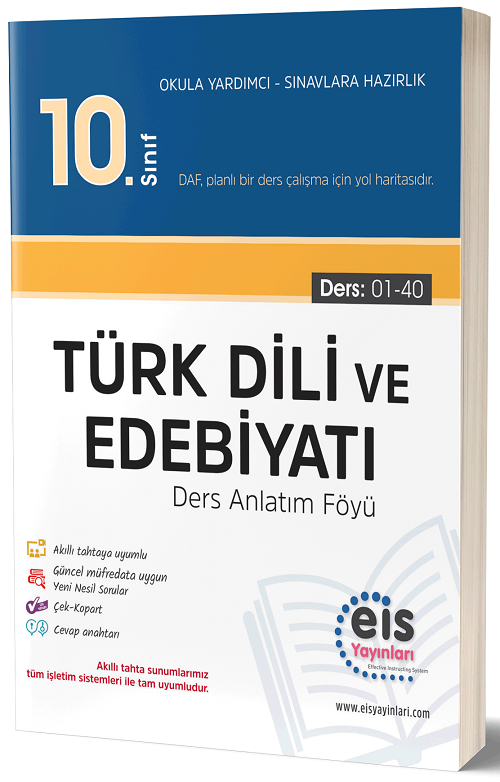 Eis Yayınları 10. Sınıf Türk Dili ve Edebiyatı DAF Ders Anlatım Föyü Eis Yayınları