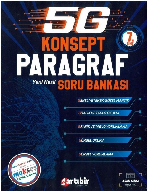 Artıbir 7. Sınıf Paragraf 5G Konsept Soru Bankası Artıbir Yayınları