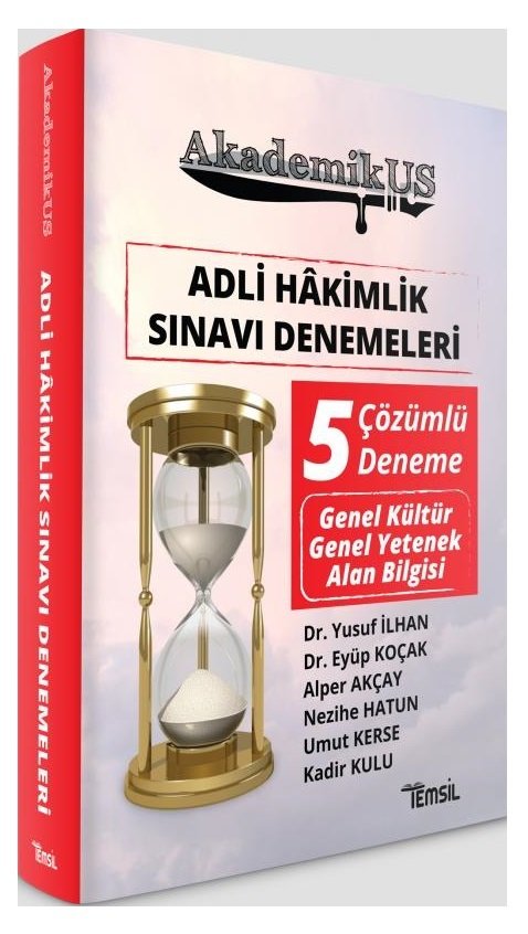 Temsil AkademikUS Adli Hakimlik 5 Deneme Sınavı Çözümlü - Yusuf İlhan Temsil Yayınları