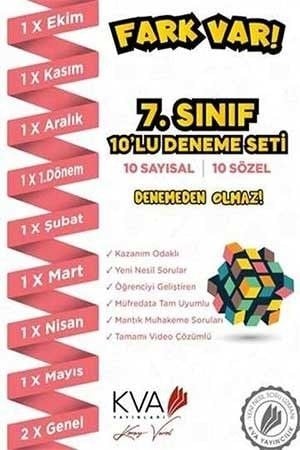 KVA Koray Varol 7. Sınıf 10 lu Fark Var Deneme Seti KVA Koray Varol Yayınları KVA Koray Varol 7. Sınıf 10 lu Fark Var Deneme Seti KVA Koray Varol Yayınları