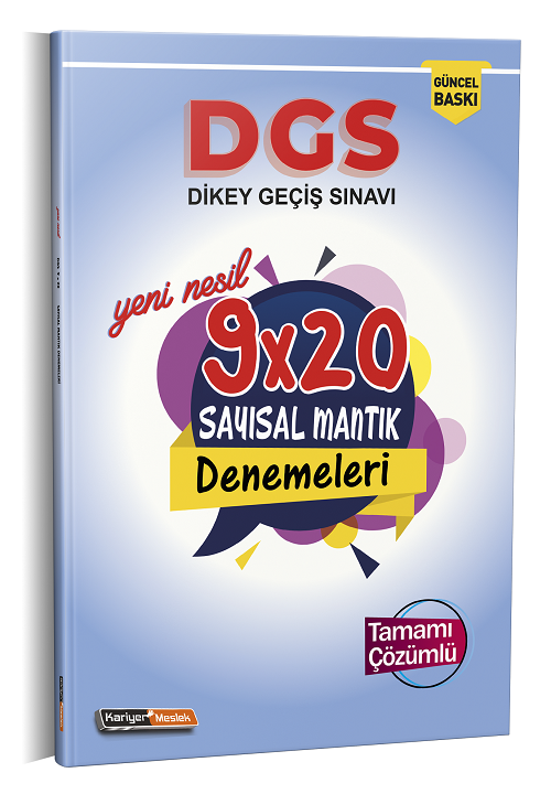 Kariyer Meslek DGS Sayısal Mantık 9x20 Deneme Kariyer Meslek Yayınları Kariyer Meslek DGS Sayısal Mantık 9x20 Deneme Kariyer Meslek Yayınları