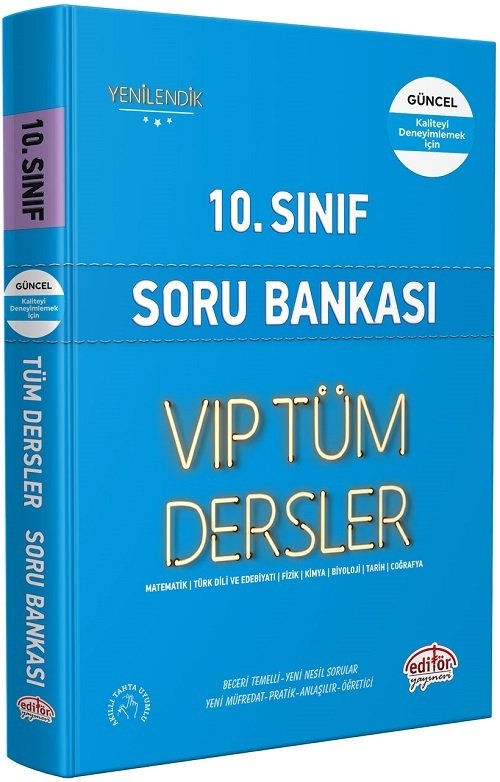 Editör 10. Sınıf VIP Tüm Dersler Soru Bankası Mavi Kitap Editör Yayınları Editör 10. Sınıf VIP Tüm Dersler Soru Bankası Mavi Kitap Editör Yayınları