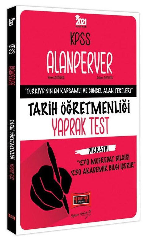 Yargı 2021 KPSS ÖABT Tarih Öğretmenliği ALANPERVER Yaprak Test Yargı Yayınları Yargı 2021 KPSS ÖABT Tarih Öğretmenliği ALANPERVER Yaprak Test Yargı Yayınları