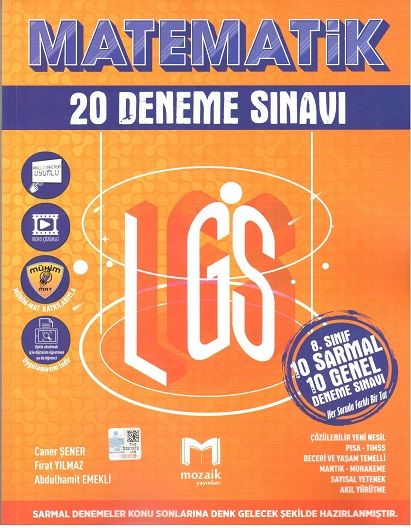 Mozaik 8. Sınıf LGS Matematik 20 Deneme Mozaik Yayınları Mozaik 8. Sınıf LGS Matematik 20 Deneme Mozaik Yayınları