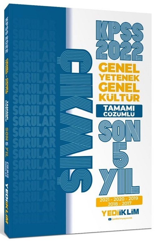 Yediiklim 2022 KPSS Genel Yetenek Genel Kültür Çıkmış Sorular Son 5 Yıl Çözümlü Yediiklim Yayınları TU10314 Yediiklim 2022 KPSS Genel Yetenek Genel Kültür Çıkmış Sorular Son 5 Yıl Çözümlü Yediiklim Yayınları TU10314