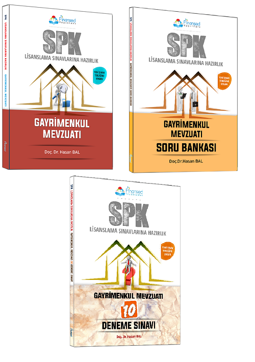 Finansed SPK Gayrimenkul Mevzuatı Konu + Soru + Deneme 3 lü Set Finansed Yayınları