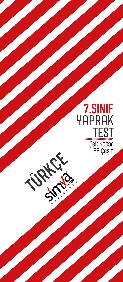 Simya 7. Sınıf Türkçe Yaprak Test Simya Yayınları