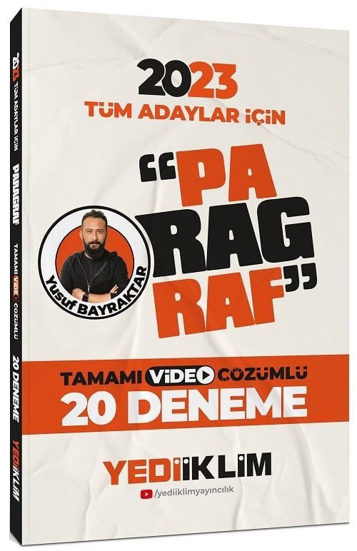 Yediiklim 2023 KPSS YKS TYT AYT Tüm Adaylar Paragraf 20 Deneme Video Çözümlü - Yusuf Bayraktar Yediiklim Yayınları Yediiklim 2023 KPSS YKS TYT AYT Tüm Adaylar Paragraf 20 Deneme Video Çözümlü - Yusuf Bayraktar Yediiklim Yayınları