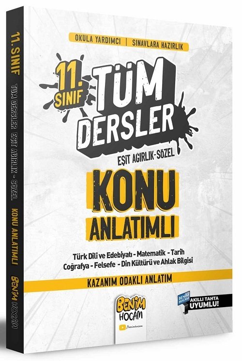 Benim Hocam 11. Sınıf Eşit Ağırlık-Sözel Tüm Dersler Konu Anlatımlı Benim Hocam Yayınları Benim Hocam 11. Sınıf Eşit Ağırlık-Sözel Tüm Dersler Konu Anlatımlı Benim Hocam Yayınları