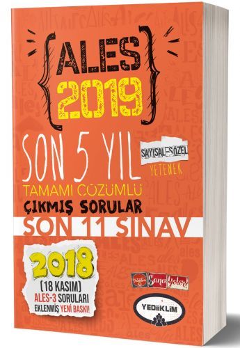SÜPER FİYAT Yediiklim 2019 ALES Çıkmış Sorular Son 5 Yıl 11 Sınav Çözümlü Yediiklim Yayınları SÜPER FİYAT Yediiklim 2019 ALES Çıkmış Sorular Son 5 Yıl 11 Sınav Çözümlü Yediiklim Yayınları