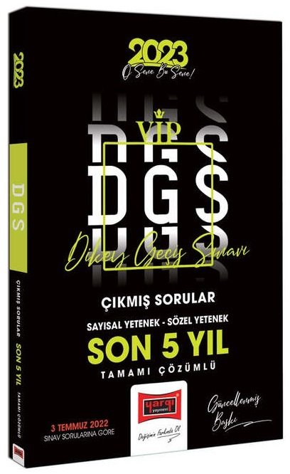 Yargı 2023 DGS VIP Son 5 Yıl Çıkmış Sorular Yargı Yayınları Yargı 2023 DGS VIP Son 5 Yıl Çıkmış Sorular Yargı Yayınları