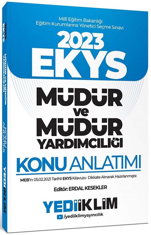 Yediiklim 2023 MEB EKYS Müdür ve Yardımcılığı Konu Anlatımı - Erdal Kesekler Yediiklim Yayınları Yediiklim 2023 MEB EKYS Müdür ve Yardımcılığı Konu Anlatımı - Erdal Kesekler Yediiklim Yayınları